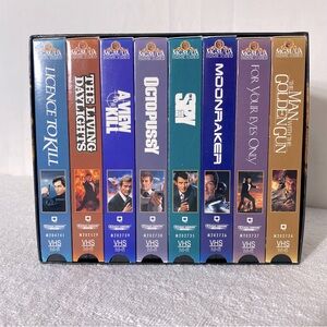 Vintage James Bond VHS Collection 8 Tapes